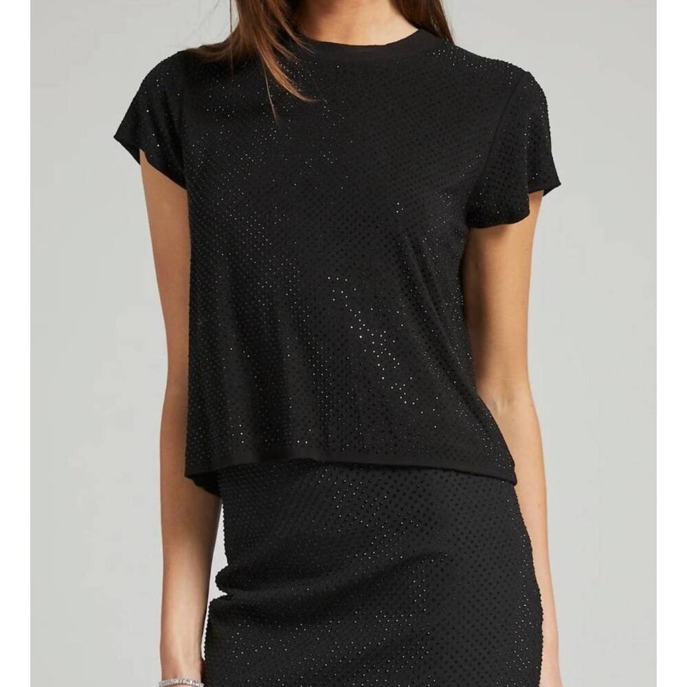 Generation Love Black Short Sleeve Rhinestone Tee
